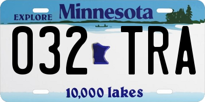 MN license plate 032TRA