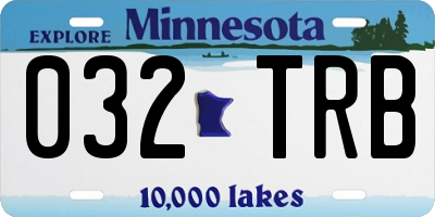 MN license plate 032TRB