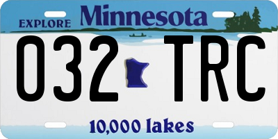 MN license plate 032TRC