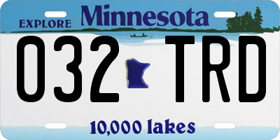 MN license plate 032TRD