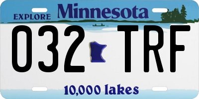 MN license plate 032TRF