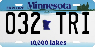 MN license plate 032TRI