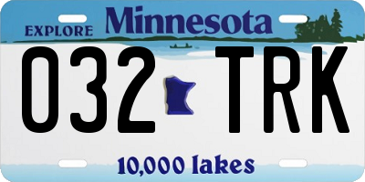 MN license plate 032TRK
