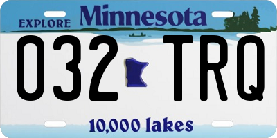 MN license plate 032TRQ