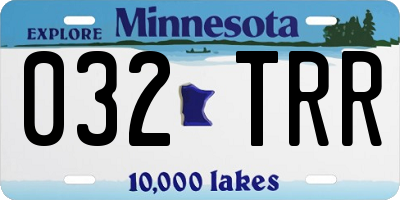 MN license plate 032TRR