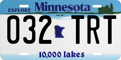 MN license plate 032TRT