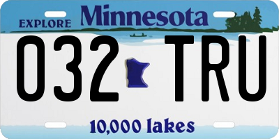 MN license plate 032TRU
