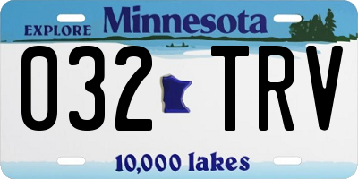 MN license plate 032TRV