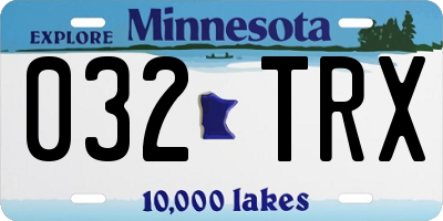 MN license plate 032TRX