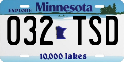 MN license plate 032TSD