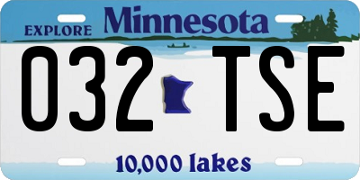 MN license plate 032TSE