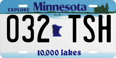 MN license plate 032TSH