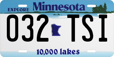 MN license plate 032TSI