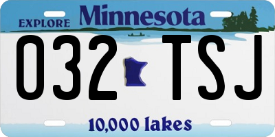 MN license plate 032TSJ