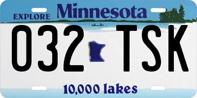 MN license plate 032TSK