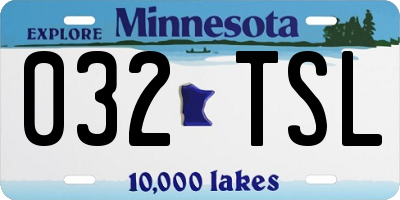 MN license plate 032TSL