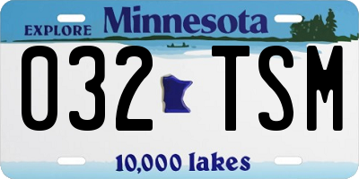 MN license plate 032TSM