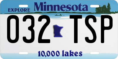 MN license plate 032TSP