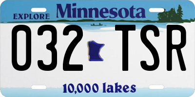 MN license plate 032TSR