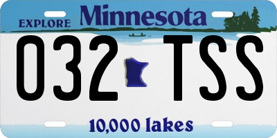 MN license plate 032TSS