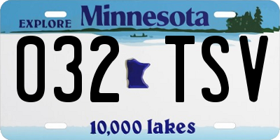 MN license plate 032TSV