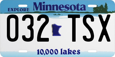 MN license plate 032TSX