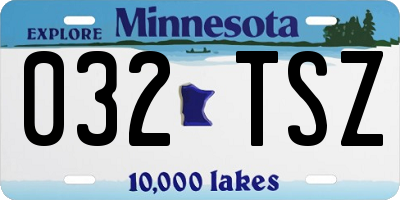MN license plate 032TSZ