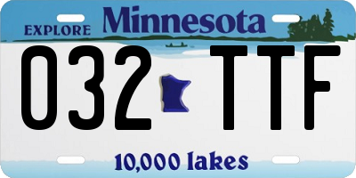 MN license plate 032TTF