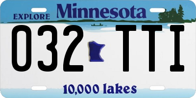 MN license plate 032TTI