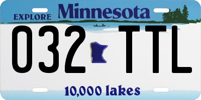 MN license plate 032TTL