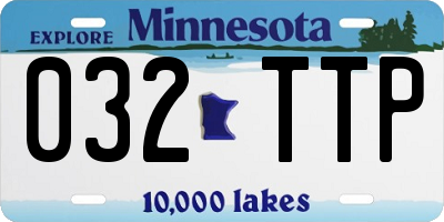 MN license plate 032TTP