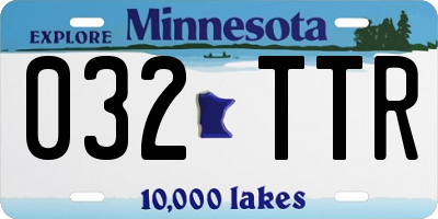MN license plate 032TTR
