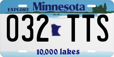 MN license plate 032TTS