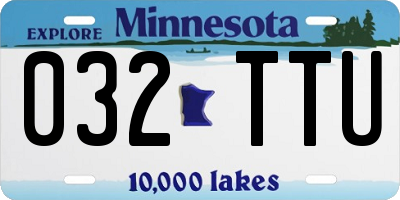 MN license plate 032TTU