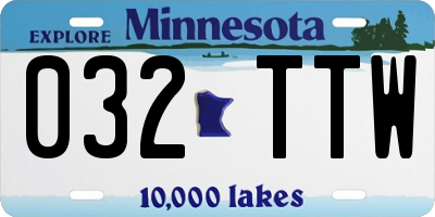 MN license plate 032TTW