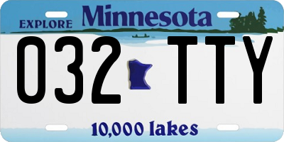 MN license plate 032TTY