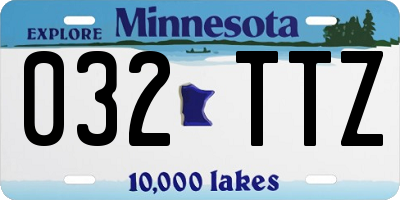 MN license plate 032TTZ
