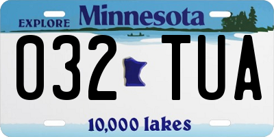 MN license plate 032TUA