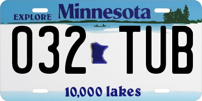MN license plate 032TUB