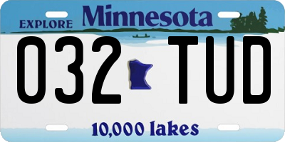MN license plate 032TUD