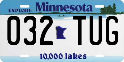 MN license plate 032TUG