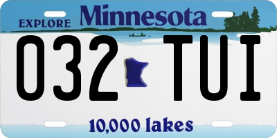 MN license plate 032TUI