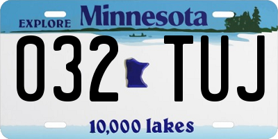 MN license plate 032TUJ