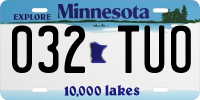 MN license plate 032TUO