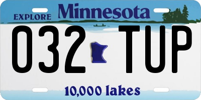 MN license plate 032TUP