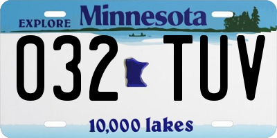 MN license plate 032TUV