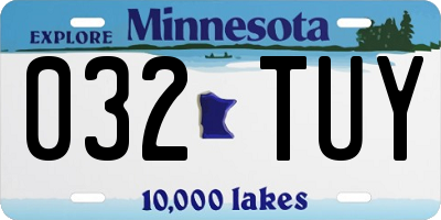 MN license plate 032TUY