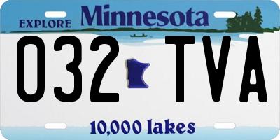 MN license plate 032TVA