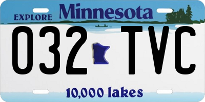 MN license plate 032TVC