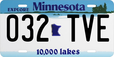 MN license plate 032TVE